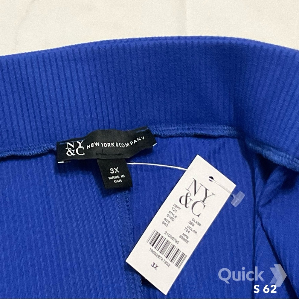 3X - NWT New York & Company Plus Ribbed Knit Flutter Midi Skirt - Picture 5 of 6